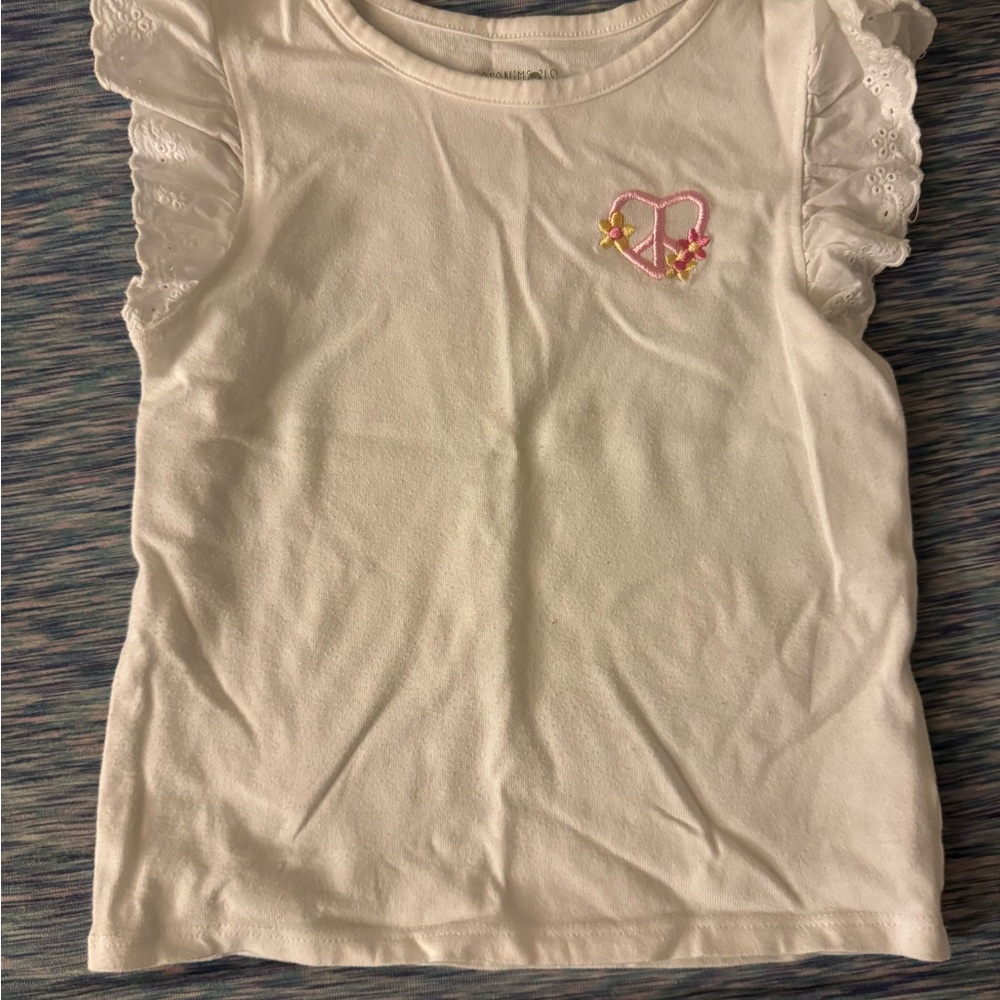 Garanimals White Short Sleeve Tee Soft Cotton Casual